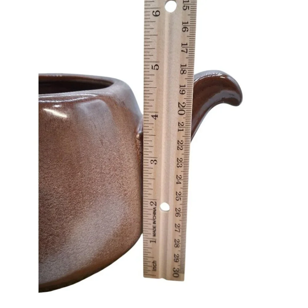 Vintage Frankoma Brown Ceramic Teapot With Lid